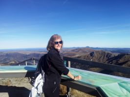 Mon top modele au sommet du Puy de Sancy.