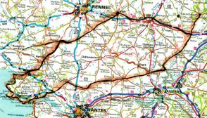 Le trajet de notre periple, 822 km quand meme !